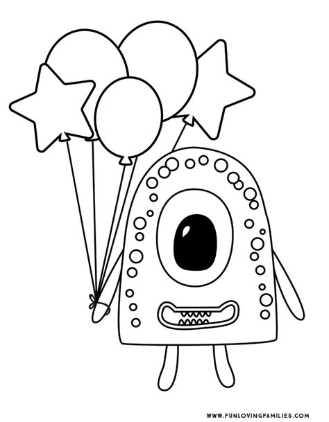 Monster Coloring Pages 4 Cute And Silly Monsters For Kids Free