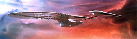 Star Trek Uss Enterprise Spaceship Space Nebula Multiple Display