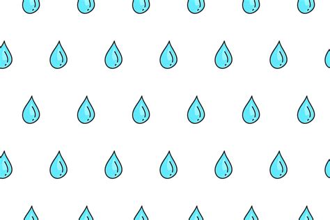 Seamless Pattern Of Water Drops Doodle Design 336764 Patterns