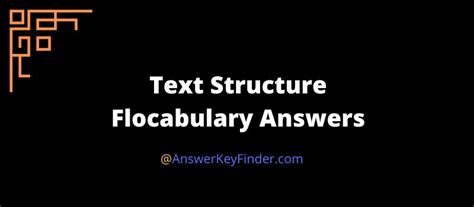 Text Structure Flocabulary Answers 2024 Free Access