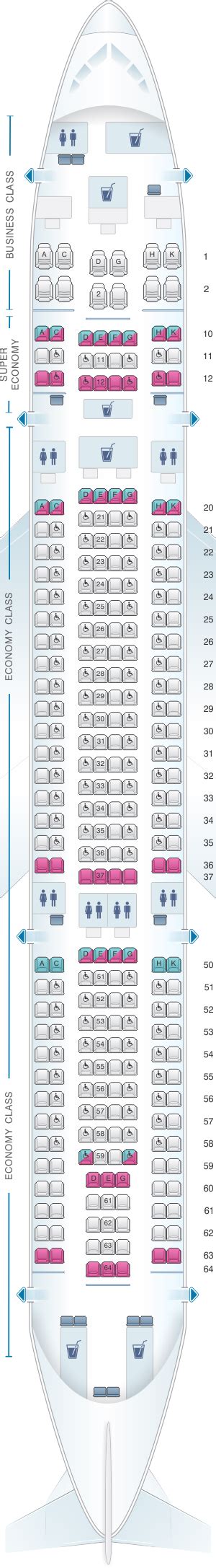Seat Map Srilankan Airlines Airbus A330 200 Config 2