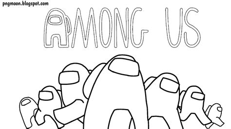 Among us coloring pages - pngmoon - Pngmoon- PNG images, Coloring Pages