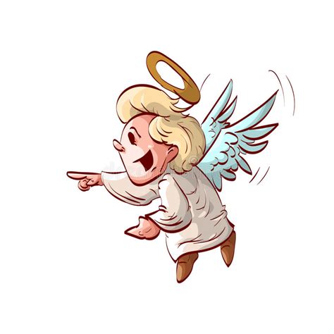 Cartoon Cute Angel Laughing Stock Vector Illustration Of Angels Happy 78524416