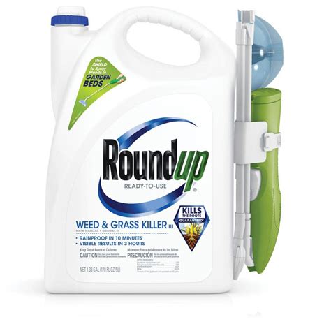 Roundup Ready To Use Gal Weed And Grass Killer With Sure Shot Wand The Home Depot