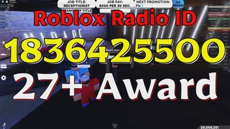 Award Roblox Radio Codesids Roblox Music Codes