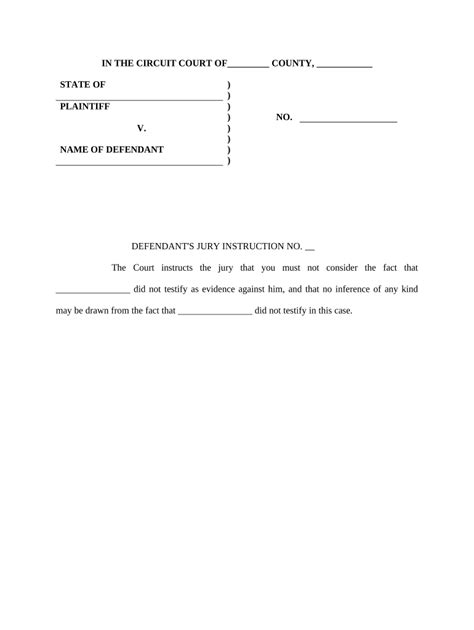 Jury Instructions Form Fill Out And Sign Printable Pdf Template