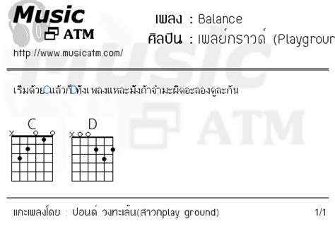 มือกีต้าร์อีกคนของวง เพลย์กราวด์ โพสต์ข้อความไม่ไหวแล้วจริงๆ หลังต้องสูญเสียเพื่อนร่วมวงไปอย่างไม่มีวันกลับ พุธที่ 23. คอร์ดเพลง Balance - เพลย์กราวด์ (Playground) | MusicATM