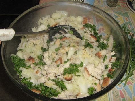 For a very decadent stuffing, use the bacon fat to cook the onions and celery, and if needed, add some butter. How to Cook Chicken Breast with Homemade Stuffing | HubPages