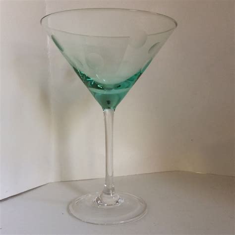 One Emerald Green Martini Glass By Waterford Marquis Chairish