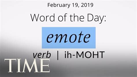 Word Of The Day Emote Merriam Webster Word Of The Day Time Youtube