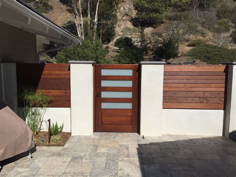 Custom Wood Gate By Garden Passages With Glass And Raised Panels