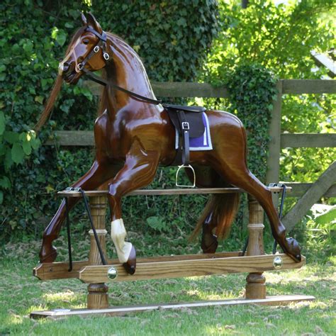 Large Racing Rocking Horse Wooden Rocking Horse Horses Antique