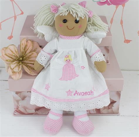 Personalised Rag Doll Angel Heavensent Baby Ts
