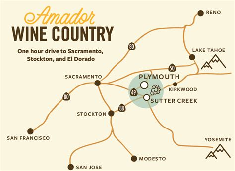 Amador Wine Country Winery Map Amador Vintners Association