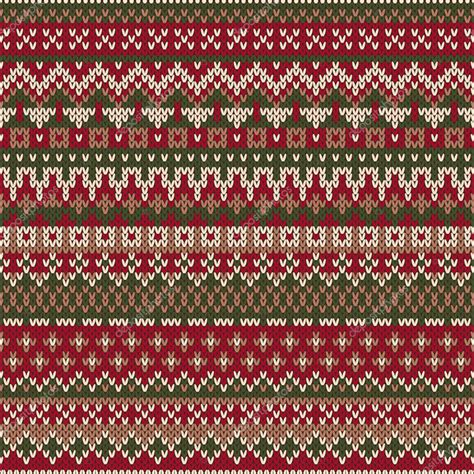 Christmas Sweater Design Seamless Knitted Pattern In Traditional Fair