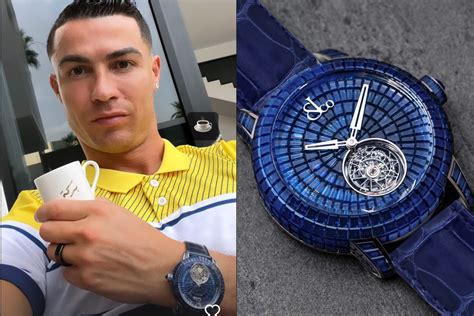 Cristiano Ronaldo Unveils His New Blue Sapphire Watch At €860000