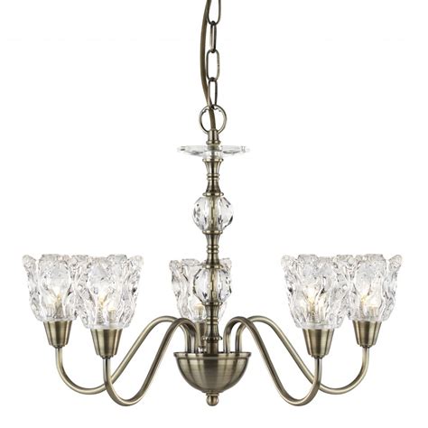 This is a quality ceiling light fitting from the the uk based manufacturer. 6255-5AB Monarch - 5 Light Ceiling Antique Brass Clear Glass