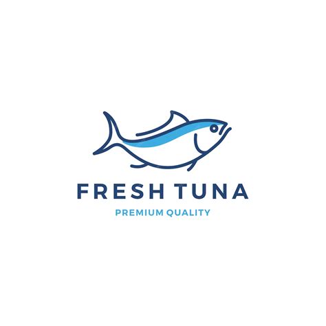 Premium Vector Tuna Fish Logo Emblem Label Seafood Vector Icon