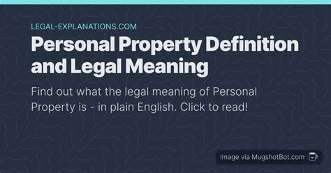 Personal Property Definition What Does Personal Property Mean