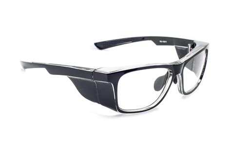 Radiation Safety Glasses In Black Rectangular Hipster Plastic Frame With High Quality Lead