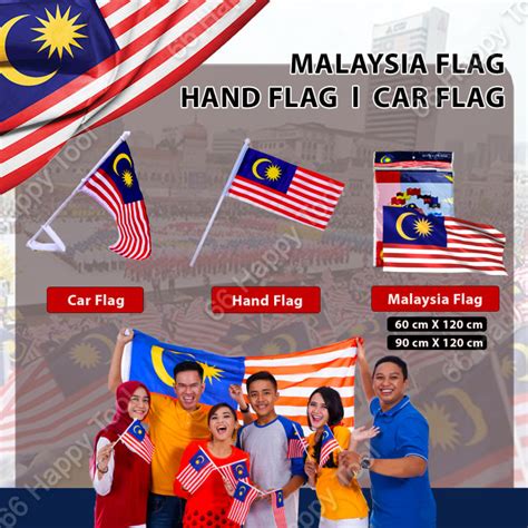 Flag Malaysia BENDERA JALUR GEMILANG Bunch Hand Nylon Polyester