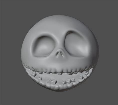 Nightmare Before Christmas Jack Skeleton Head 3d Model Stl Etsy