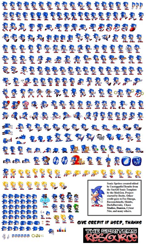 The Spriters Resource Full Sheet View Sonic The Hedgehog Media