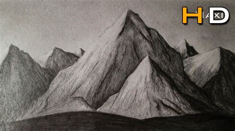 How To Draw Scenery Of Mountain Step By Step At Drawing Tutorials
