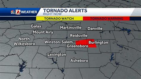 Tornado Warning Issued For Alamance Guilford Counties