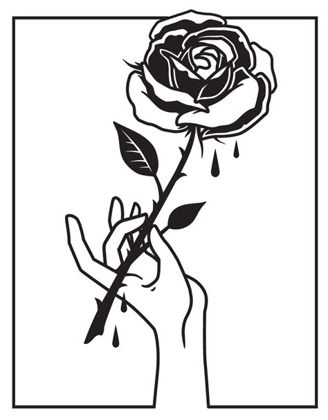Hand Holding A Rose Drawing At Getdrawings Free Download