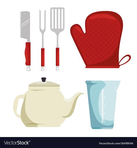 Kitchen Utensils Icon Set Royalty Free Vector Image