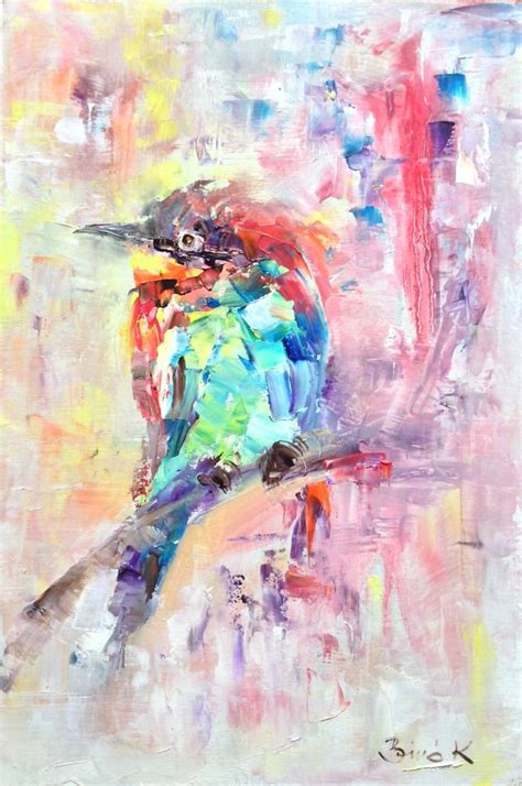 Abstract Bird Painting Beginner Painting