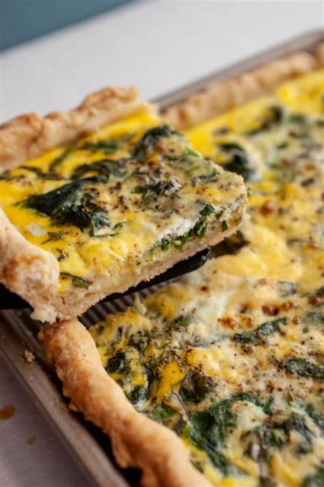 Sheet Pan Quiche With Spinach And Basil Recipe Quiche Recipes