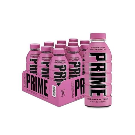 Prime Hydration Strawberry Watermelon Energy Drink 500ml X 12