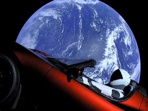 Along with the the roadster, driven by a mannequin dubbed starman wearing a spacesuit, was part of a dummy payload attached to how an internet system from space is helping firefighters in washington. This is a Real Photo of a Tesla Sports Car Flying Through ...