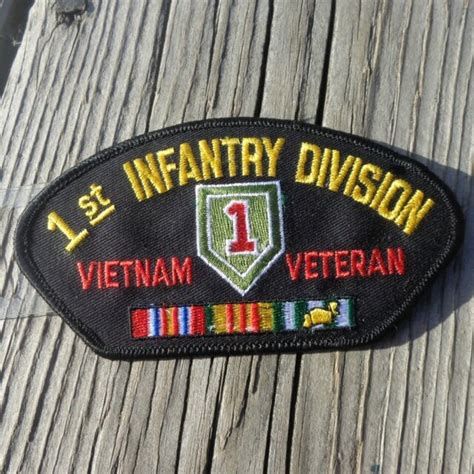 1st Infantry Division Vietnam Veteran 525 X 275 Iron On Hat Patch
