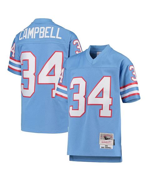 Mitchell And Ness Big Boys And Girls Earl Campbell Light Blue Houston