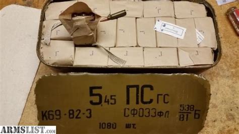 Armslist For Sale Russian 545x39 Ammo 7n6 Type 1080 Round Can