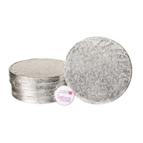 Cake Drum Round Silver 05 Inch Pack Of 5 Sugar And Crumbs