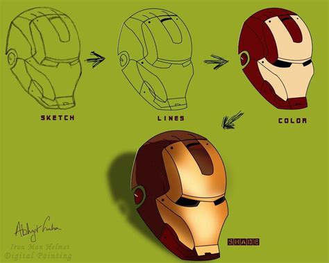 Artstation Iron Man Helmet Sketch