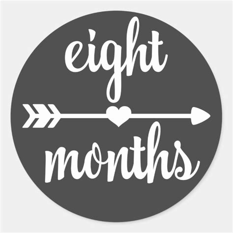 Baby Eight Months Milestone Stickers