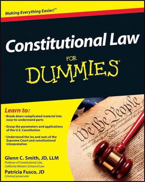 No annoying ads, no download limits, enjoy it and don't forget to bookmark and share the love! Constitutional Law For Dummies by Glenn Smith, Patricia ...