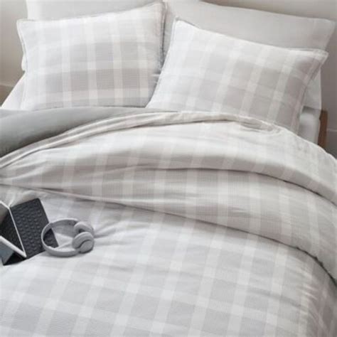 Ugg® Devon 3 Piece Reversible King Comforter Set In Seal Grey Plaid