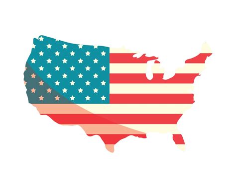 Mapa De Estados Unidos Con Bandera 10464554 Vector En Vecteezy