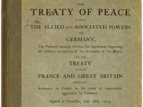 World War I The Treaty Of Versailles And The Great Depression