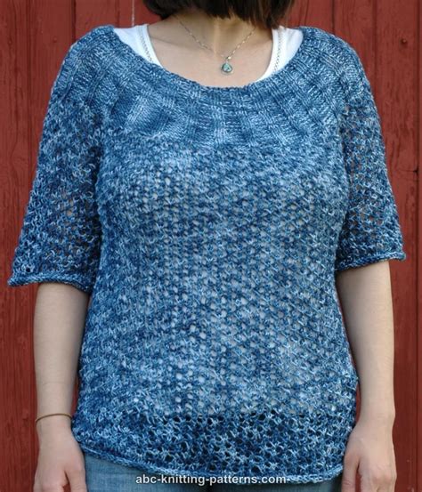 The knitting pattern includes written instructions and the techniques required include: ABC Knitting Patterns - Cool Breezes Summer Lace Sweater