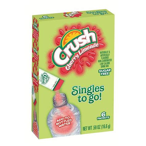 Crush Singles To Go Drink Mix Cherry Limeade 59 Oz 6 Packets 1