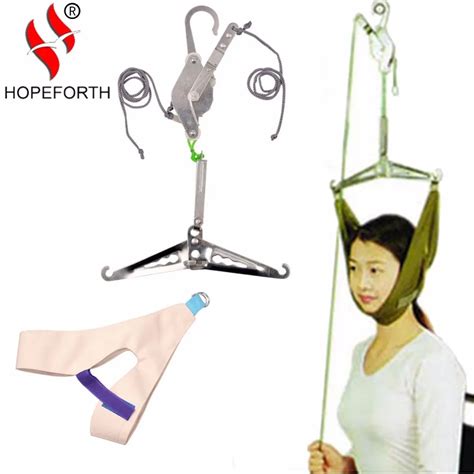 Hopeforth Cervical Traction Over Door Neck Massager Device Kit Neck Stretcher Stretching
