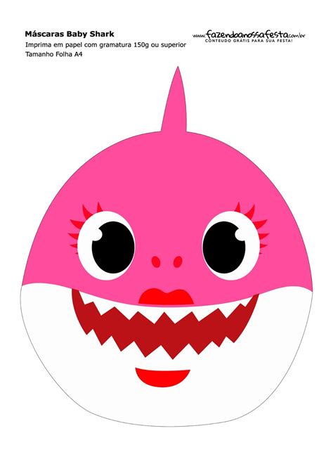 Check out our baby shark printable selection for the very best in unique or custom, handmade pieces from our party decor shops. Baby Shark Party: Free Printable Masks. - Oh My Baby ...