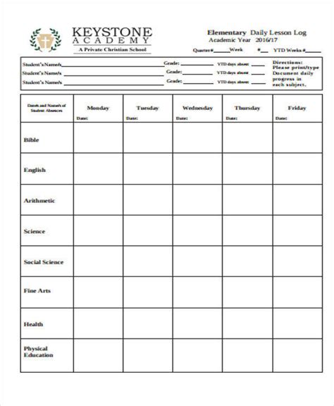 Free 27 Daily Log Samples And Templates In Pdf Ms Word